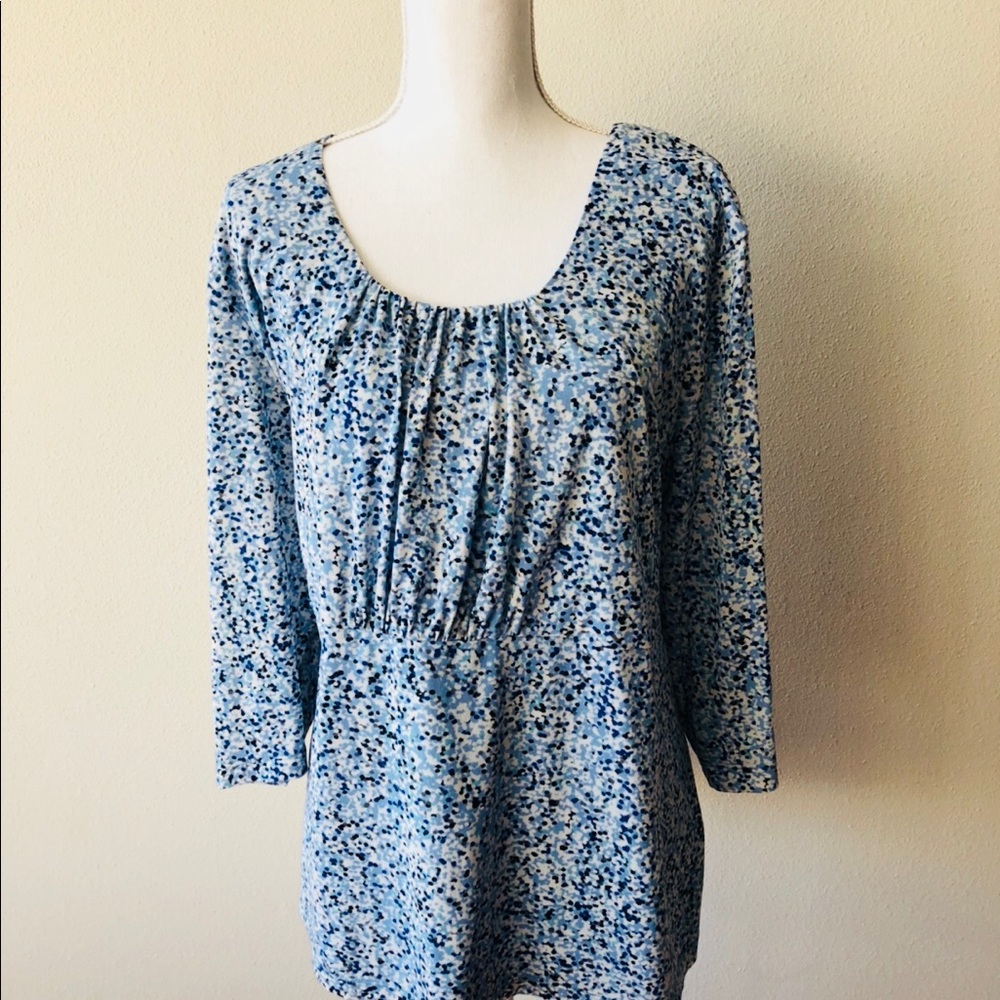 GNW Women’s 3X Blue Spots Blouse